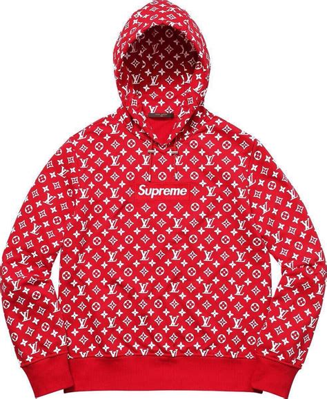 supreme lv red hoodie|supreme louis vuitton hoodie neymar.